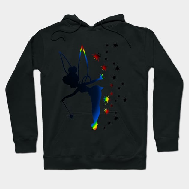 Rainbow Tinkerbell Sillhouette Hoodie by ijsw